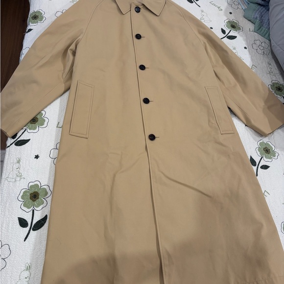 NW Burberry Women Car Cotton Coat Jacket Sz US 10 UK 12 EU 44 Color FLAX (beige) - Picture 4 of 13